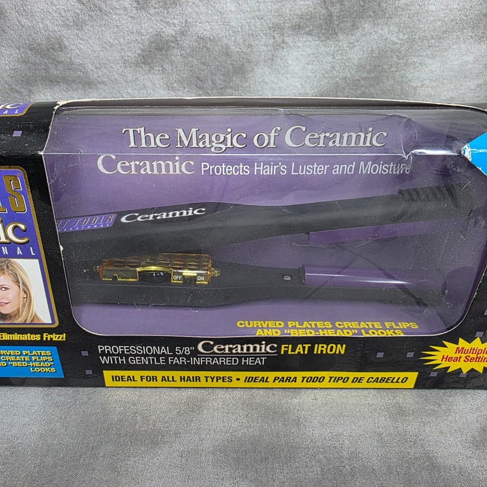Hot Tools Professional 5/8" Ceramic Flat Iron Model 1187 NEW